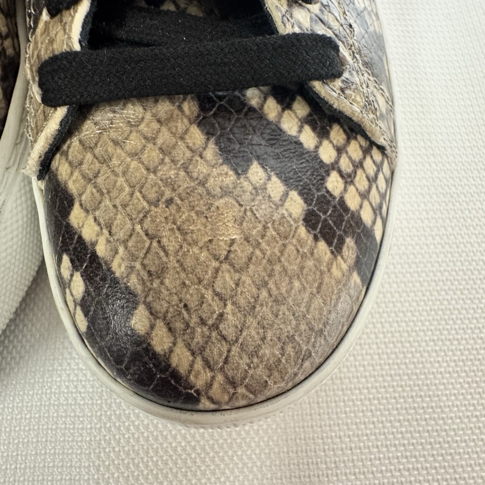 M. Gemi Woman's The Volata Snakeskin Print Leather Sneaker Size IT37 US 7 - Picture 10 of 13